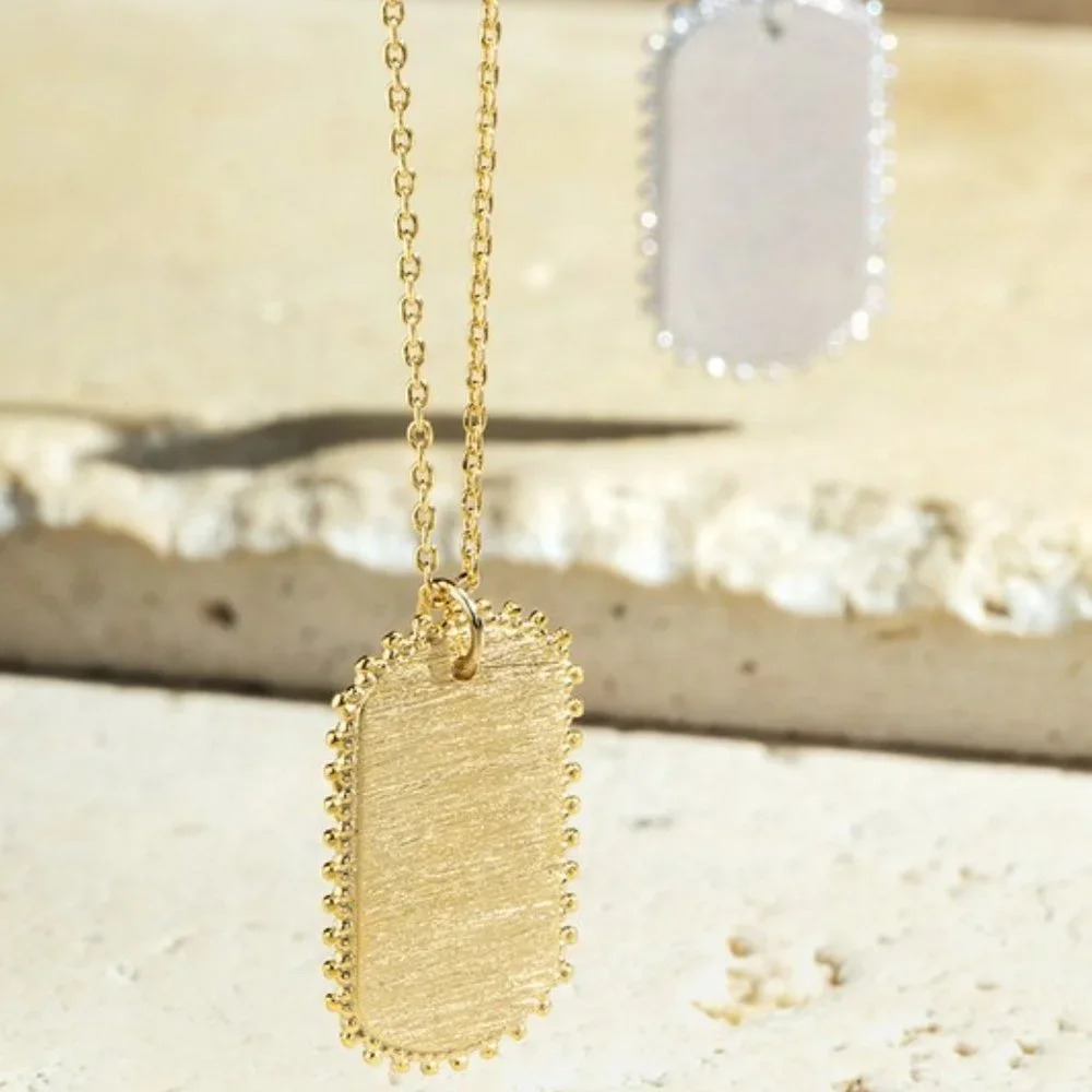 Dog Tag Pendant Necklace